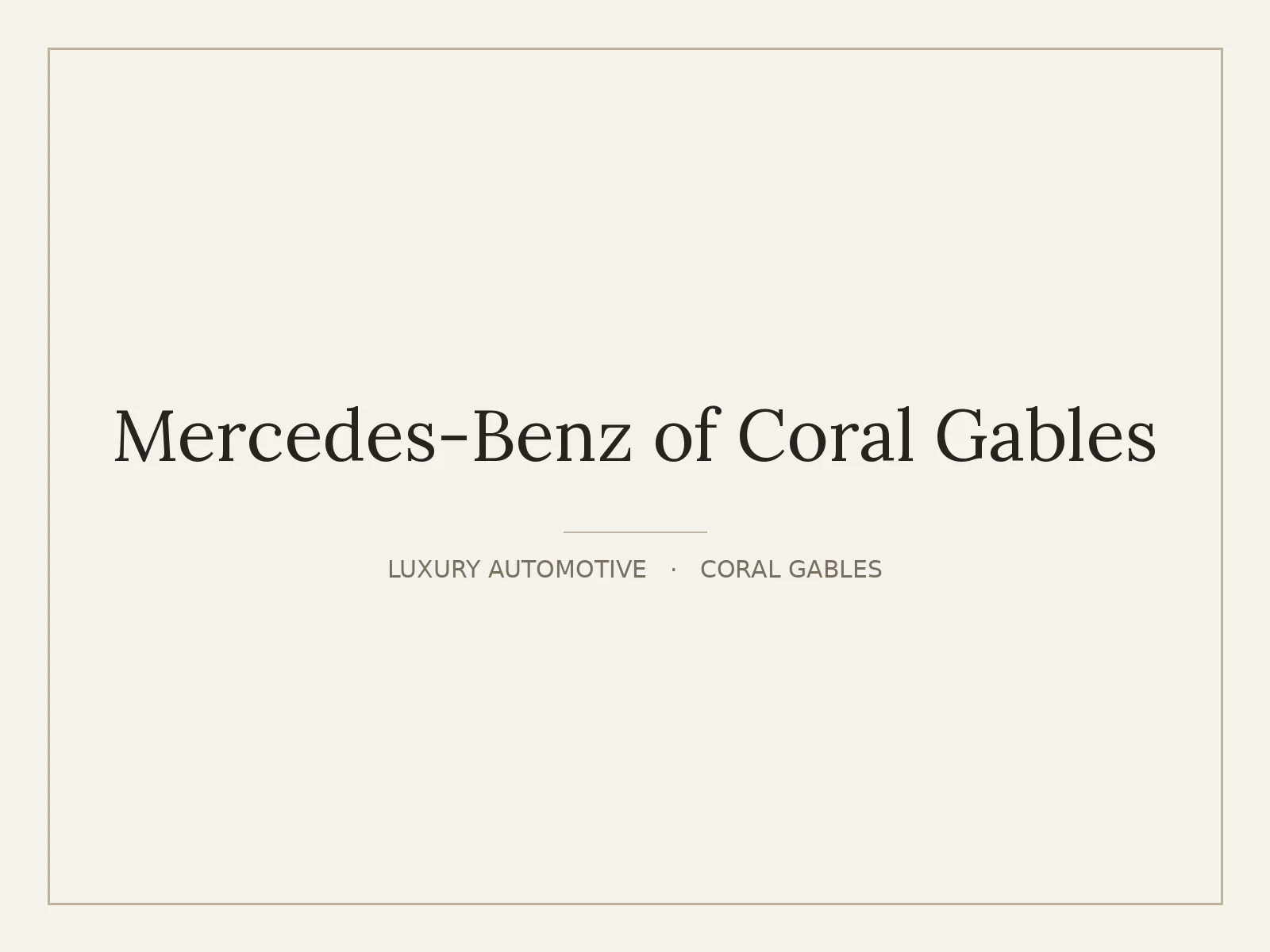 Mercedes-Benz of Coral Gables, Coral Gables