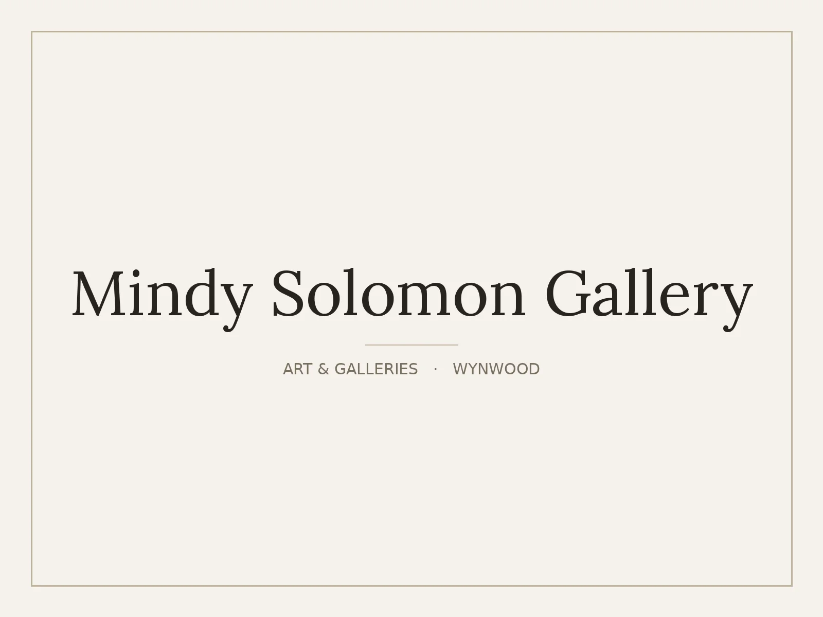 Mindy Solomon Gallery, Wynwood
